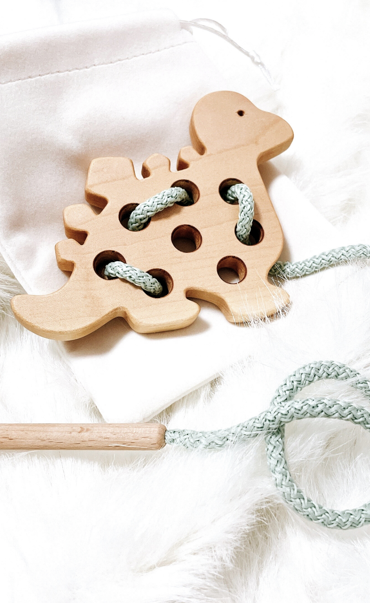 Mr. Dino lacing toy