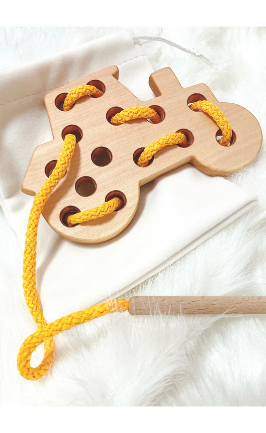 Mr. Tractor lacing toy