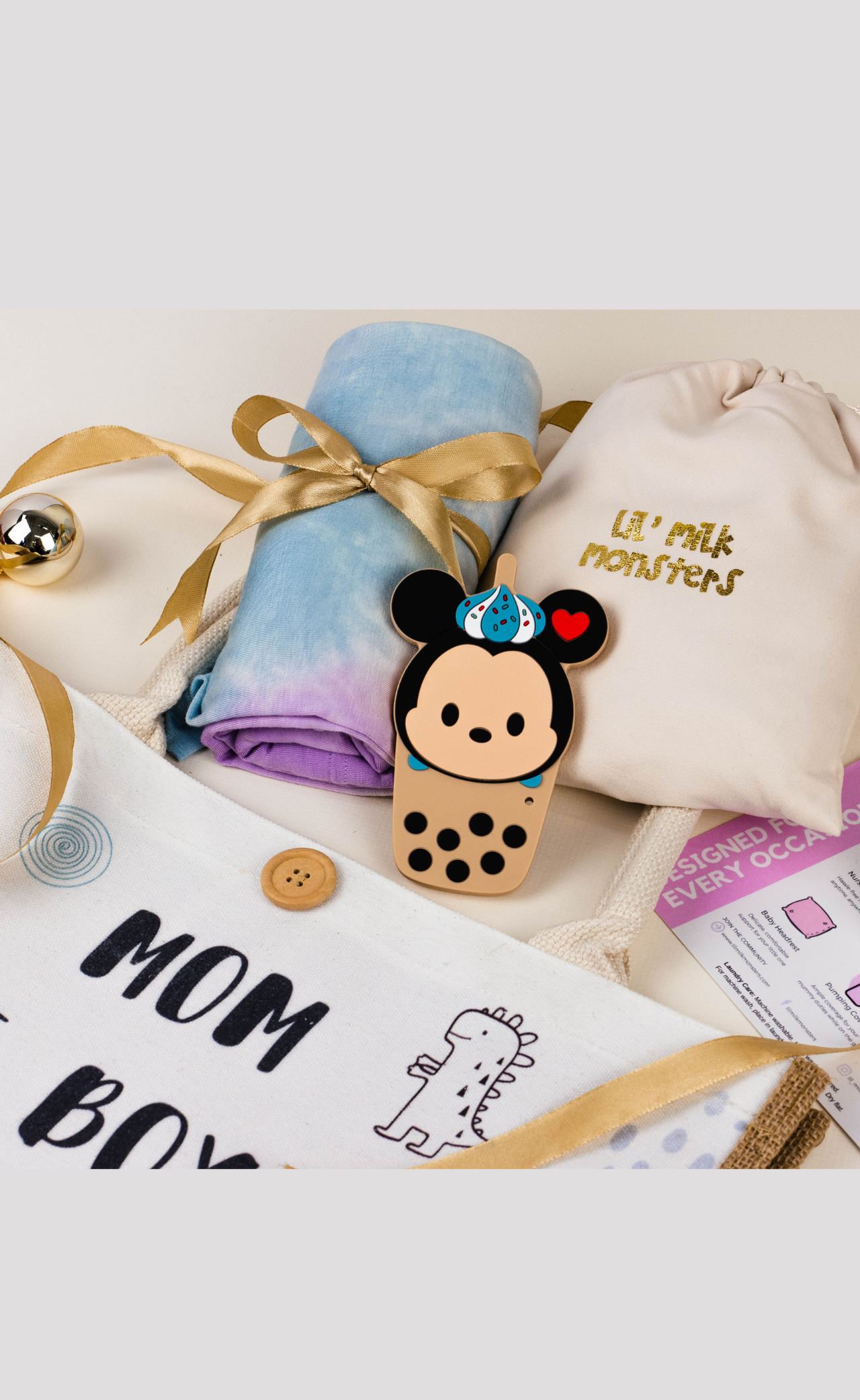 *NEW! Tote + Nursing Cover + Little Bearnie Teether Set