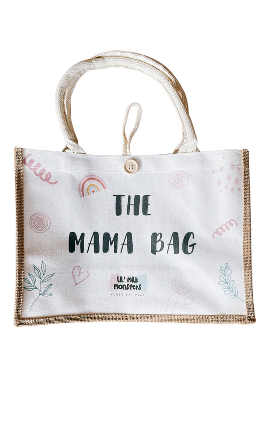 *NEW! In house printed Mom Jute Totes - THE MAMA BAG