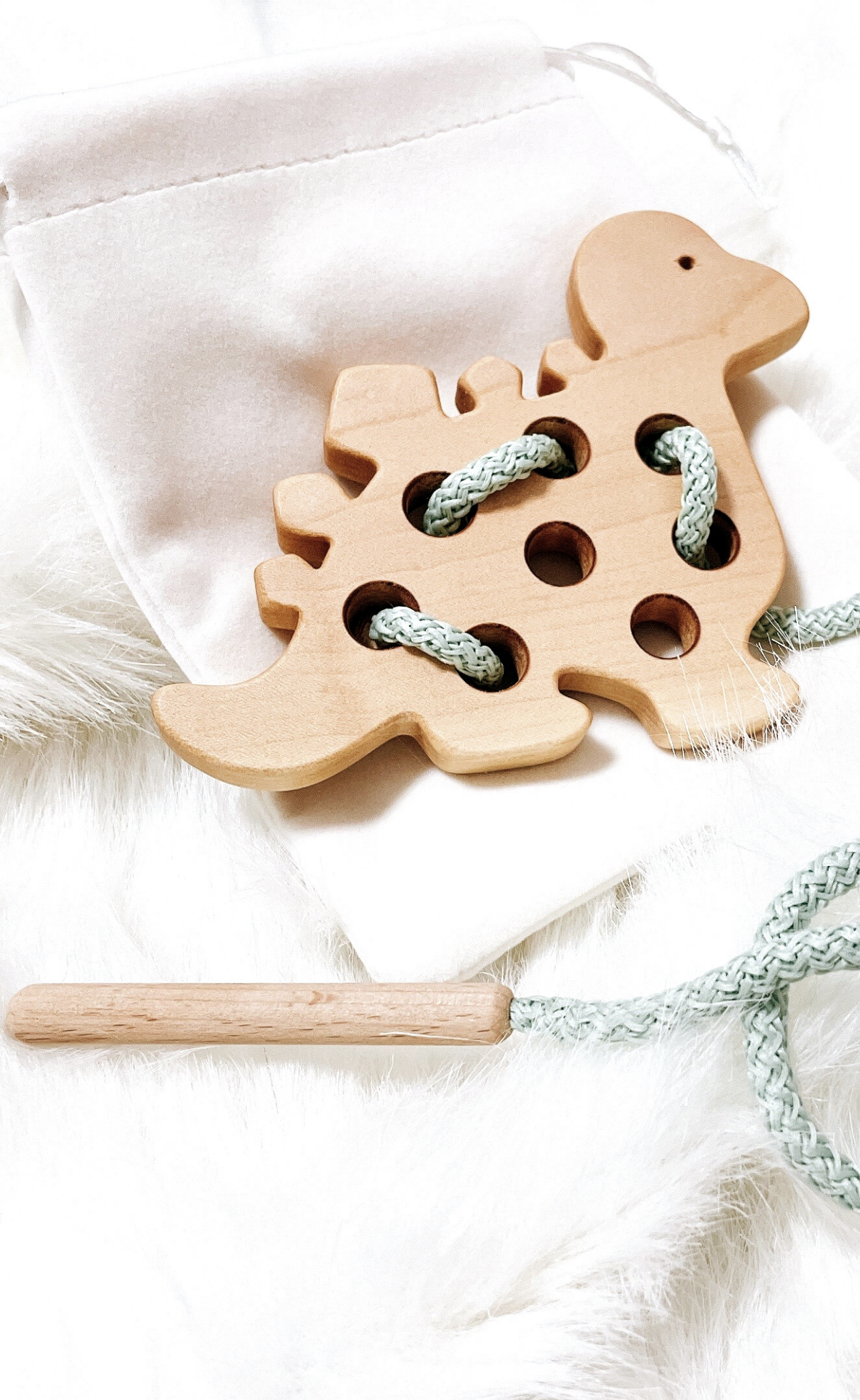 Mr. Dino lacing toy
